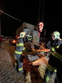 Foto: Kůň se v Nových Ouholicích za jízdy propadl shnilou podlahou přívěsu a stovky metrů brousil kopyty zem