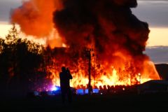 Peklo v Rynholci. Fotografie požáru se dostala do finále fotosoutěže Evropské agentury pro životní prostředí