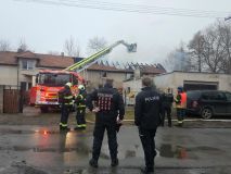 V Klobukách hořel rodinný dům