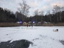 Do Turyňského rybníka se propadli lidé. Nebruslete zde