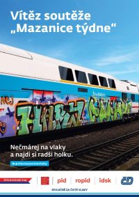 Propadák roku, mazanice týdne, i tvoje máma by to namalovala líp. Kampaň za čisté vlaky pokračuje