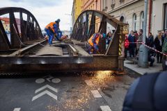 OBRAZEM. Takhle zmizel most z trati na Kladno