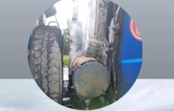 U Sazené hořelo nákladní auto