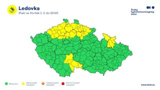 Pozor na ledovku. ČHMI rozšířil varování