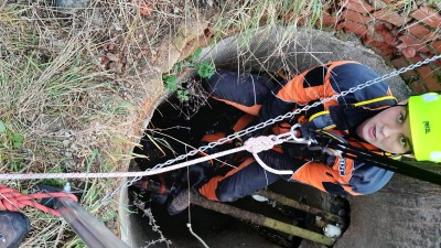 V Hřebči spadl pes do studny