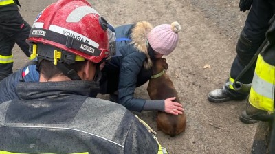 V L&aacute;nech zachraňovali jezevč&iacute;ka. Vlezl do propustku