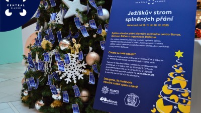 Ježíškův strom splněných přání se v Central Kladno krásně rozzářil