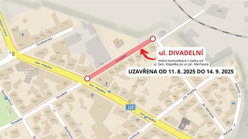 Ode dneška je uzavřena Divadelní na Kladně