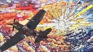 Buštěhrad - město mozaik. Na té poslední je Spitfire