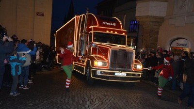 Do Slaného zavítá Vánoční kamion Coca-Cola