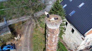Záběry z dronu: Čápice na Otevřeném mlýně snesla vejce