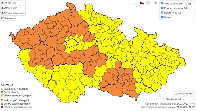 Pro Kladno vydali meteorologové výstrahu před požáry